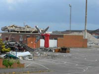 Dover Hoverport being demolished, July 2009 - Just a propeller left standing, and the customs building (submitted by James Rowson).